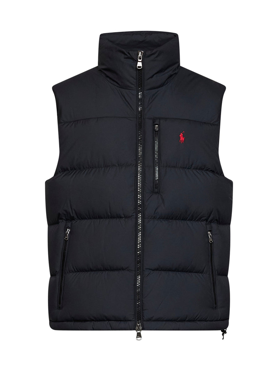Padded Vest The Gorham Black Recycled Polyester & Down Jackets