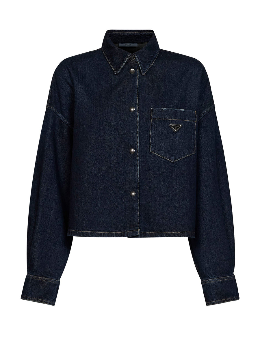 Denim Shirt Blue Cotton