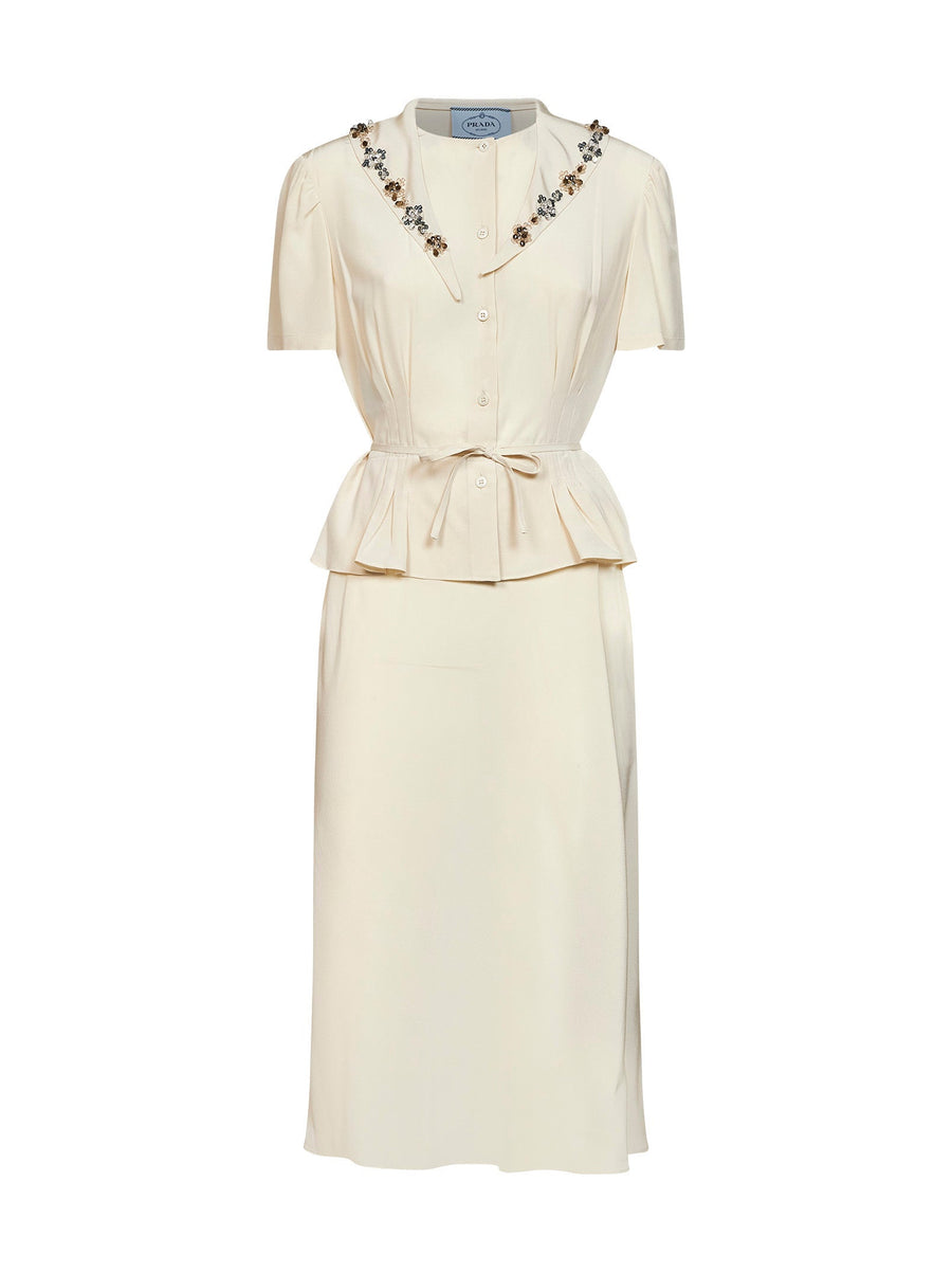 Midi Dress Ivory Silk
