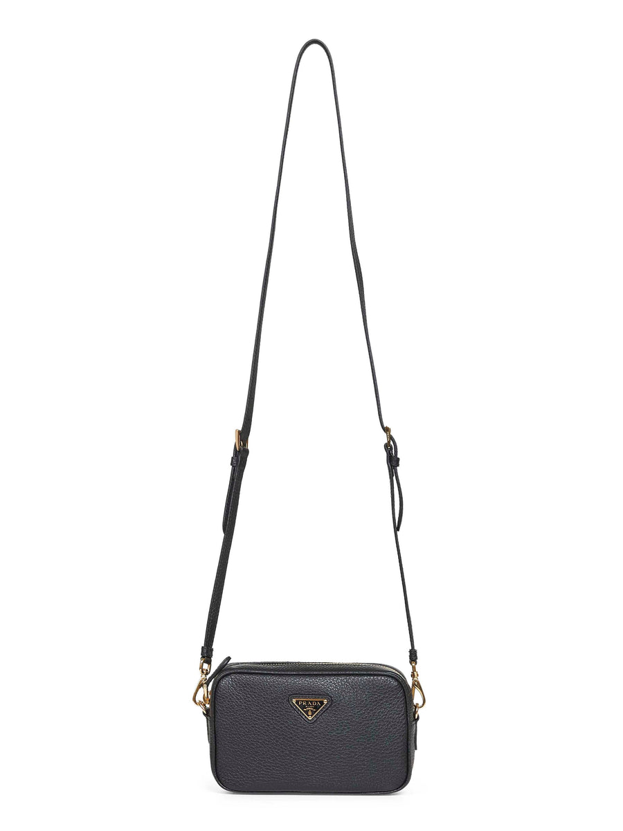 Mini Crossbody Bag Black Calf Leather