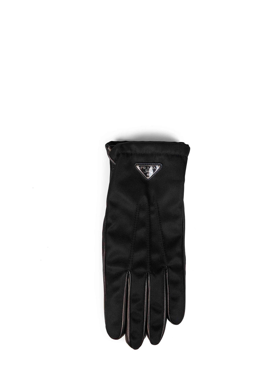 Gloves Re-Nylon & Nappa Leather Black Polyamide