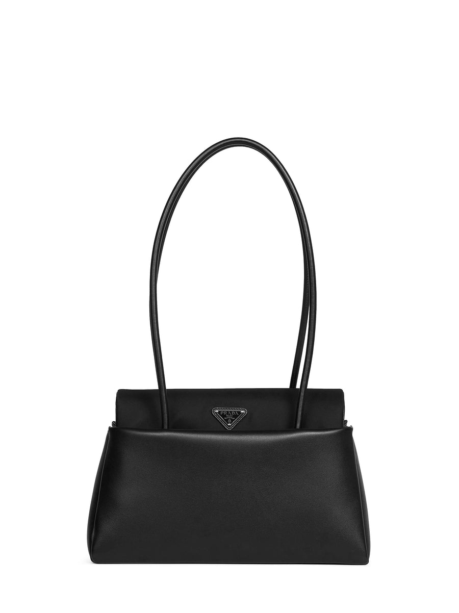 Shoulder Bag Passage Black Calf Leather