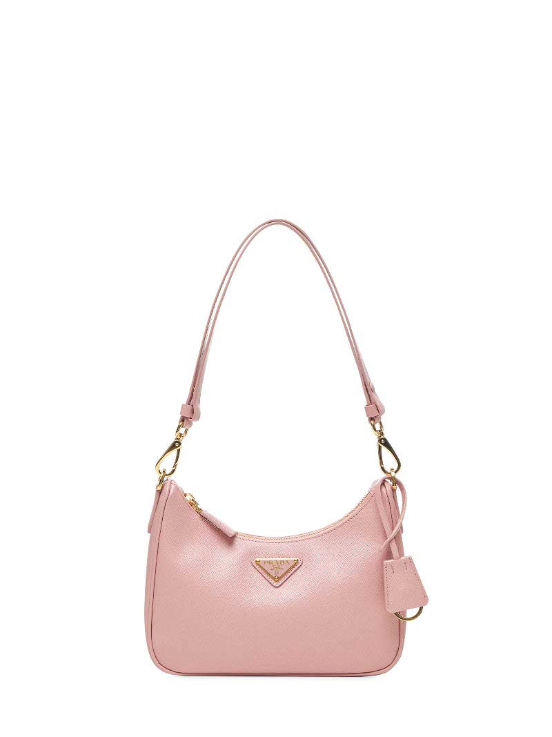 Mini Top-Handle Bag Re-Edition Pink Calf Leather Handbags
