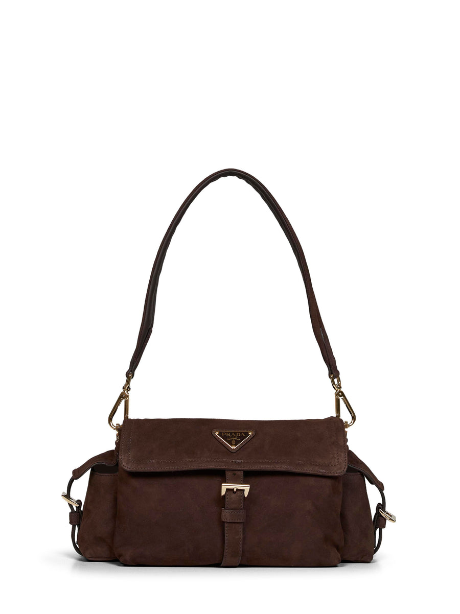 Shoulder Bag Explore Dark Brown Lambskin Handbags