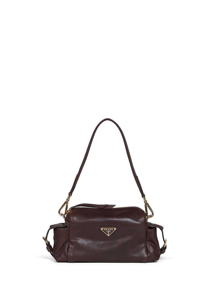 Shoulder Bag Explore Burnt Brown Calf Leather Handbags