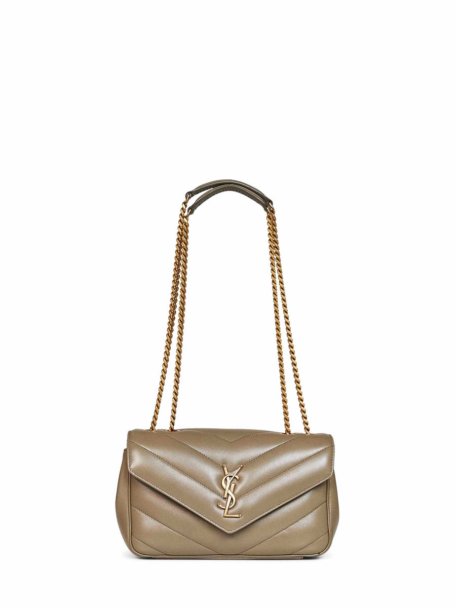 Shoulder Bag Loulou Small Dark Moss Green Lambskin