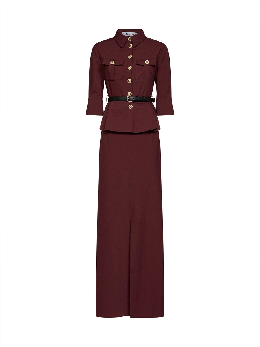 Maxi Dress Brown Twill