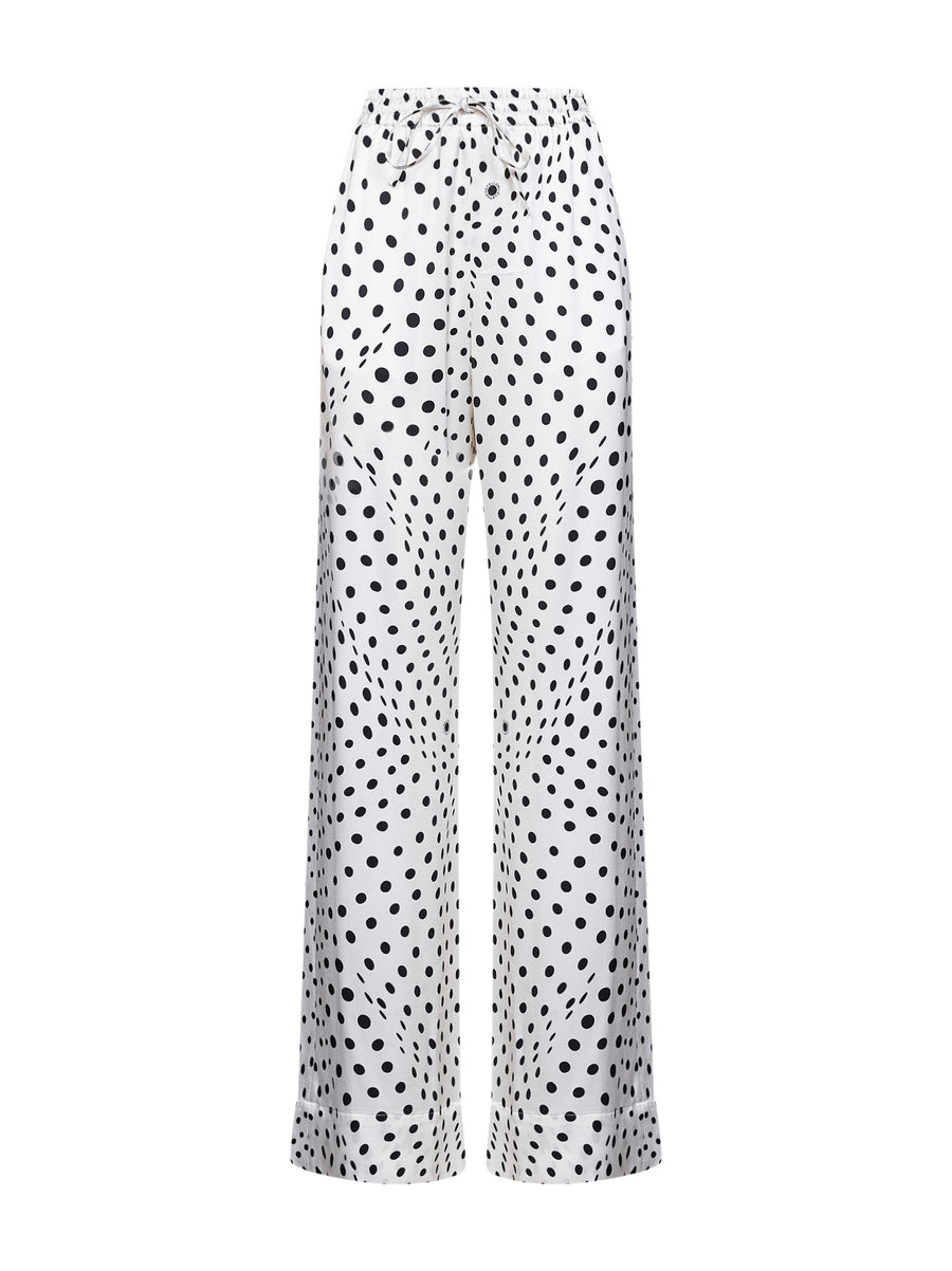Trousers Viscose Polka Dot Multicolour