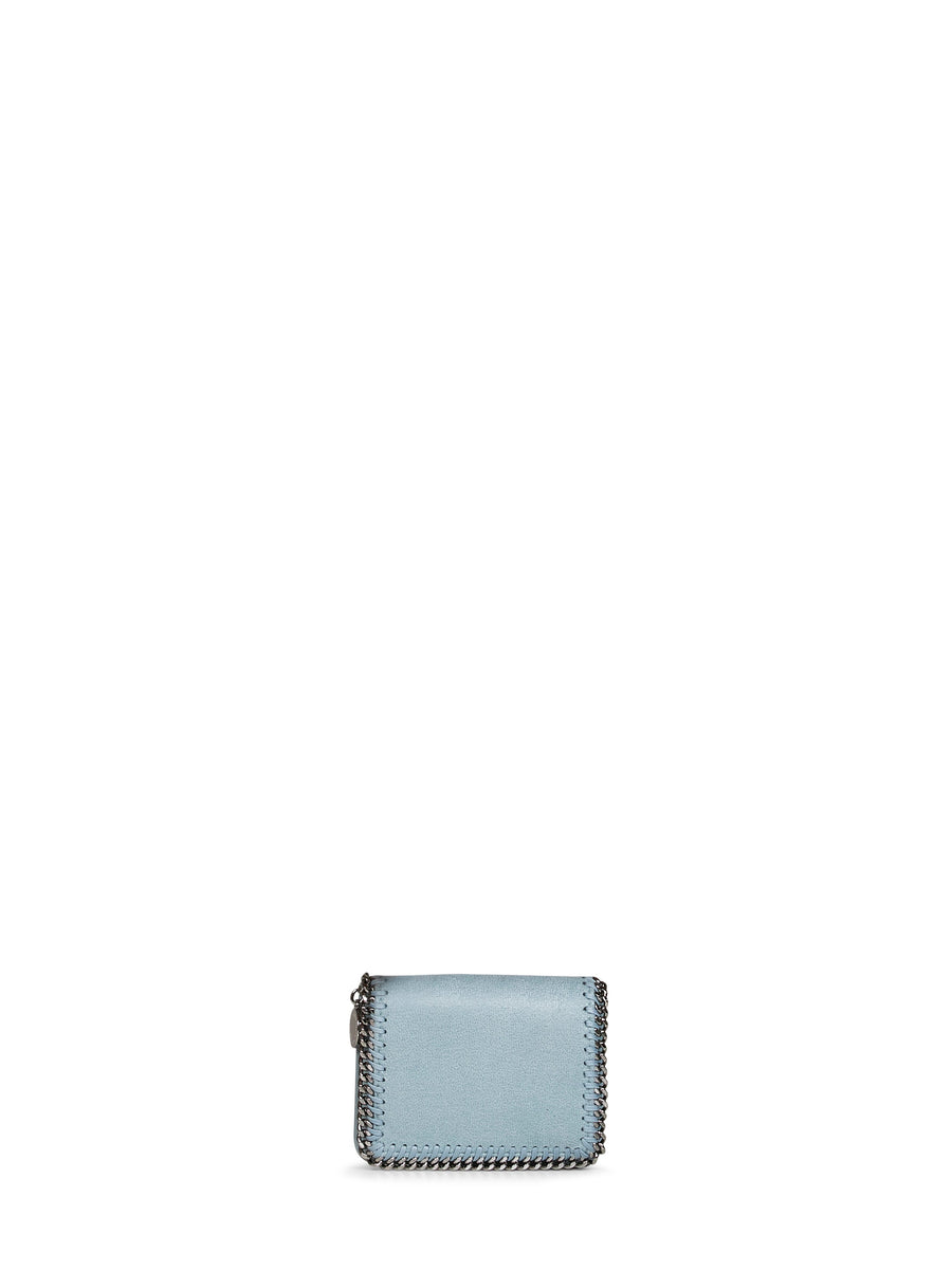 Bi-Fold Wallet Falabella Light Blue Polyester & Purses