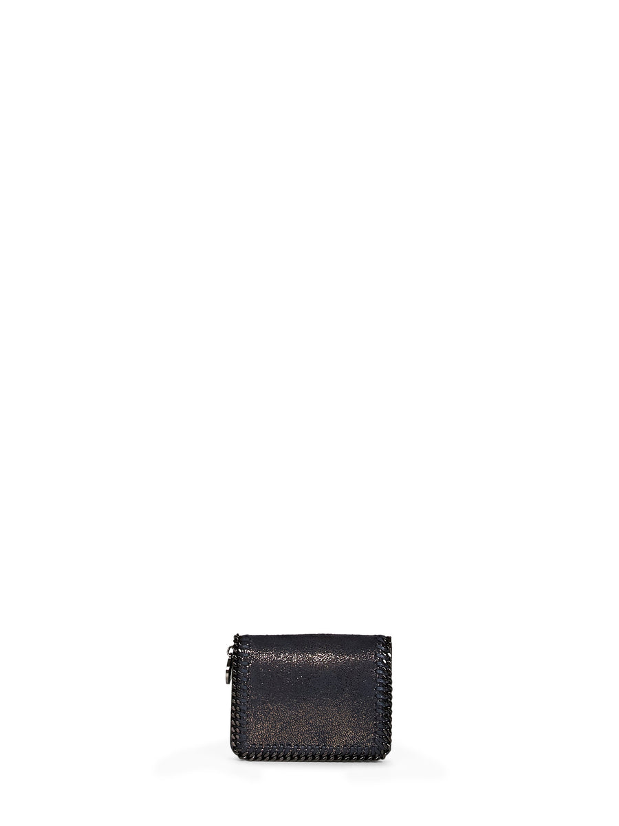 Bi-Fold Wallet Falabella Dark Navy Blue Polyester & Purses