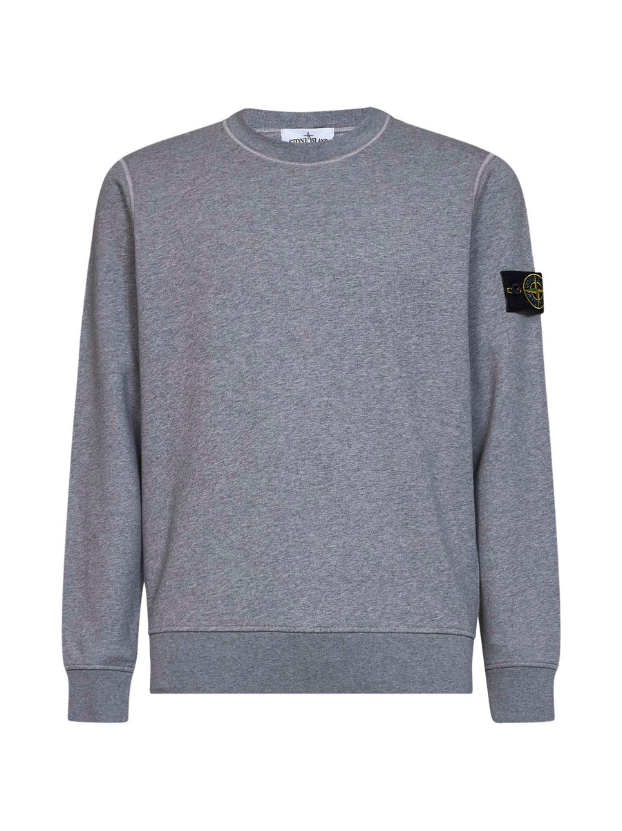 Crewneck Sweatshirt Organic Cotton Melange Grey Sweatshirts