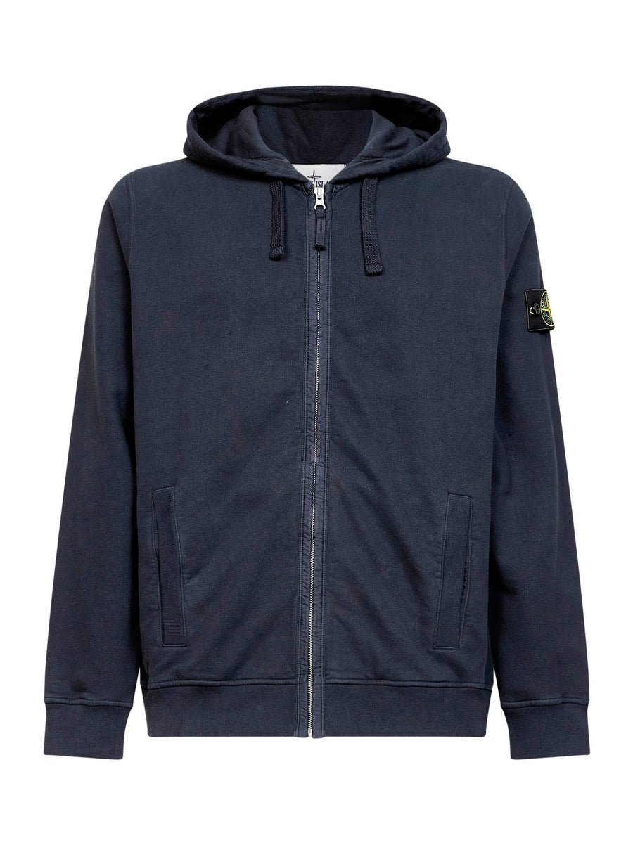 Organic Cotton Zip-Up Hoodie Blue Sweatshirts