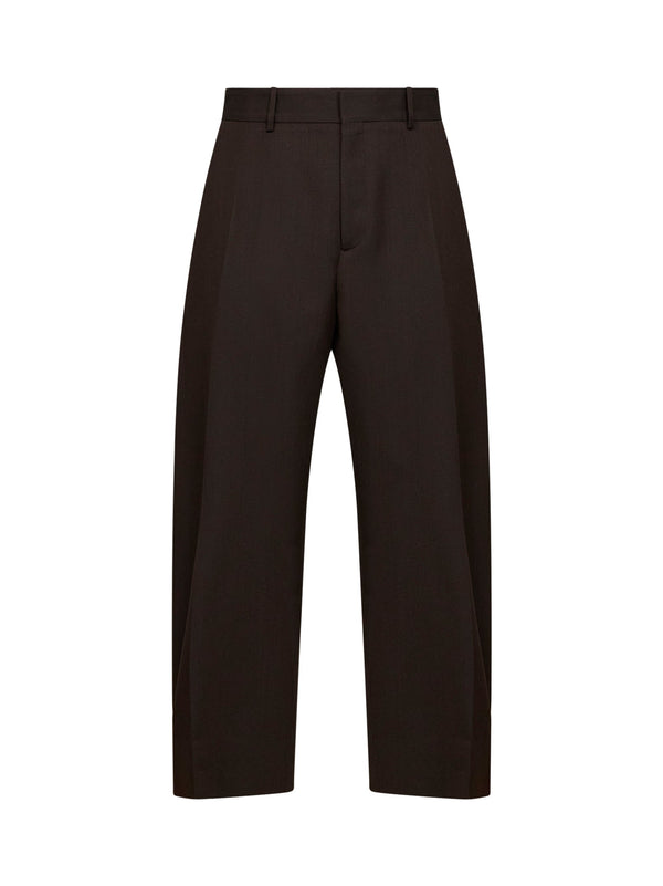 Tailored Trousers Fume Coffee Virgin Wool Brown