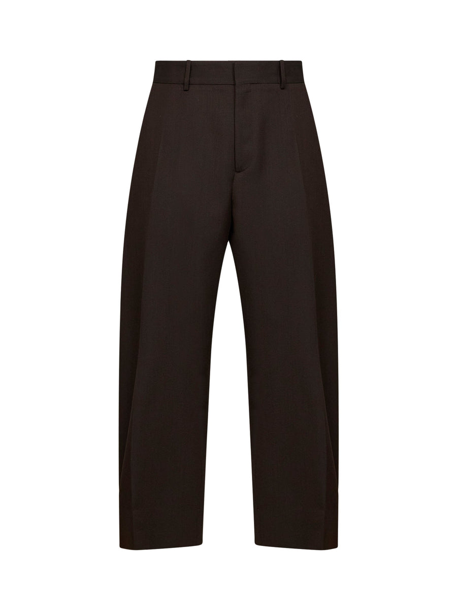 Tailored Trousers Fume Coffee Virgin Wool Brown
