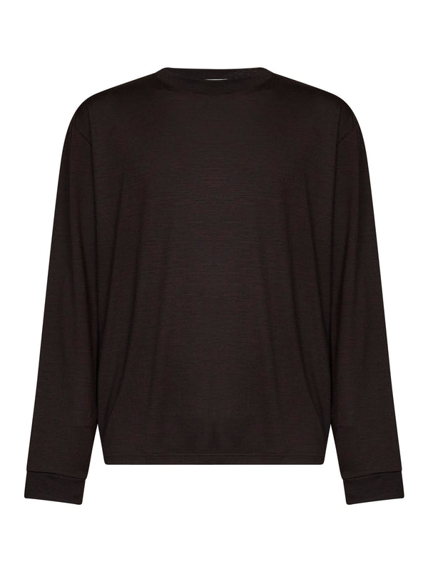 Long-Sleeved T-Shirt Pinhas Black Grape Wool T-shirts