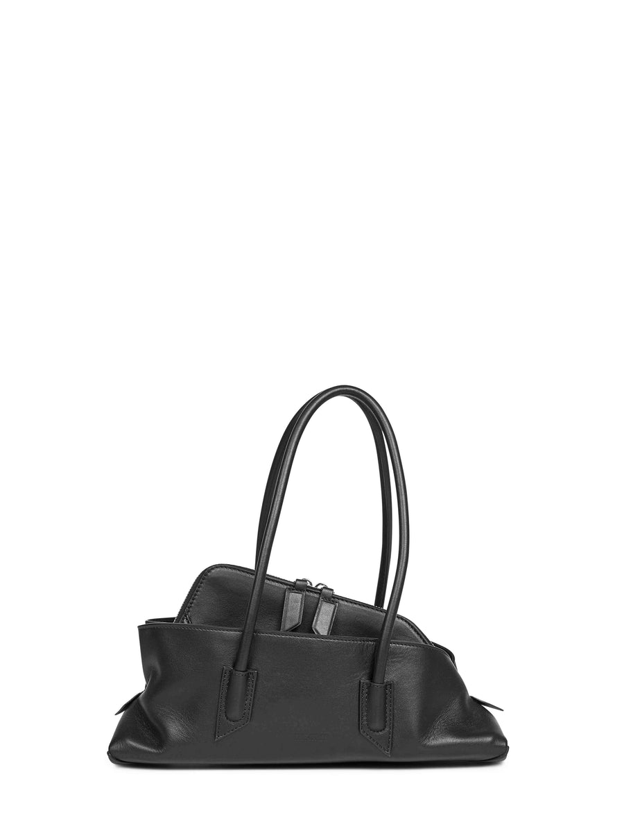 Top Handle Bag La Passeggiata Small Black Alligator Leather Handbags