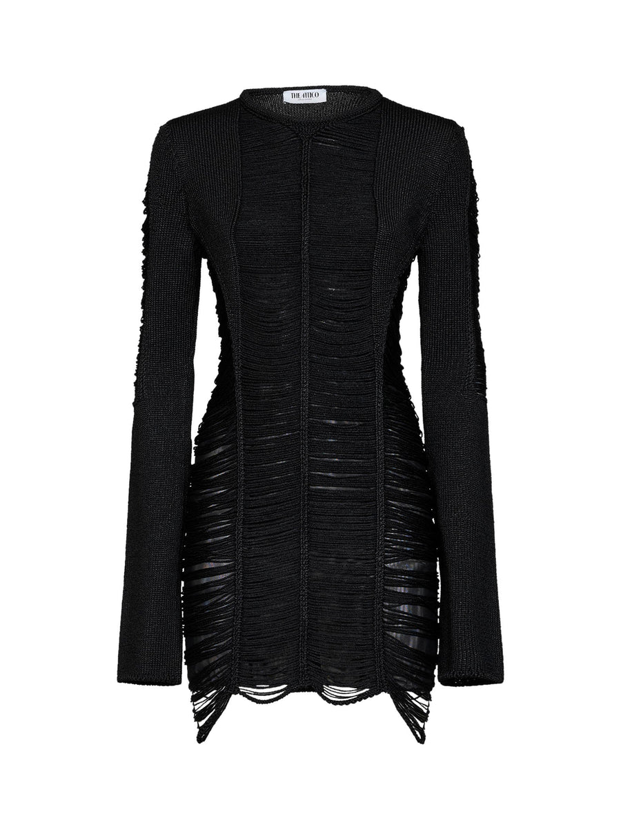 Mini Dress Black Viscose