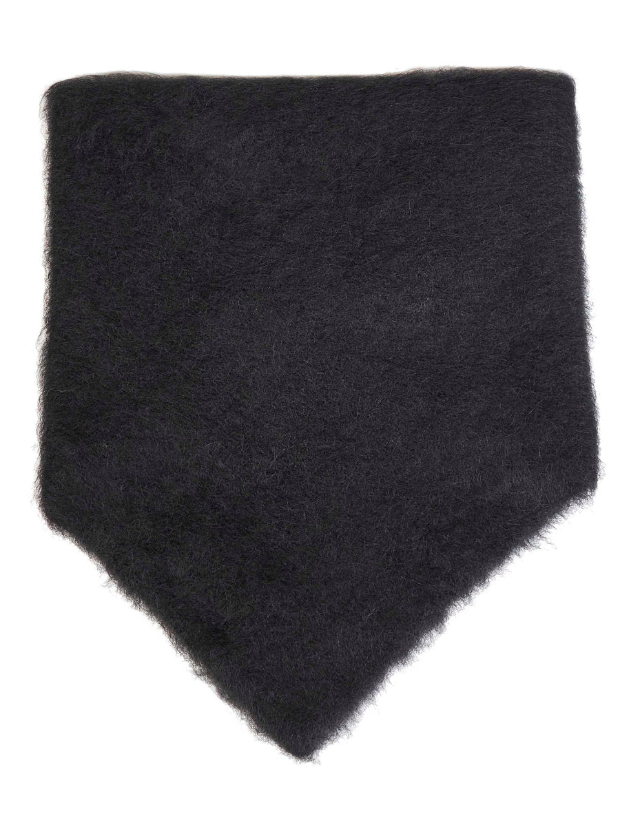 Triangular Scarf Black Alpaca Blend