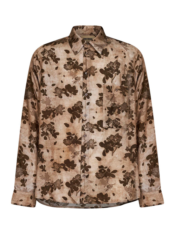 Shirt Moulay Tab Tan-Brown Beige Viscose