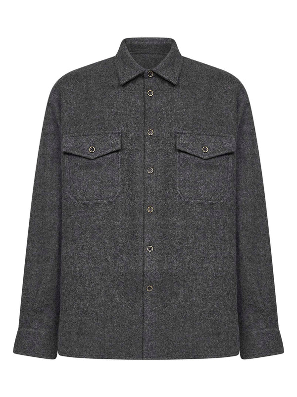 Overshirt Tavis Grey Virgin Wool Shirt