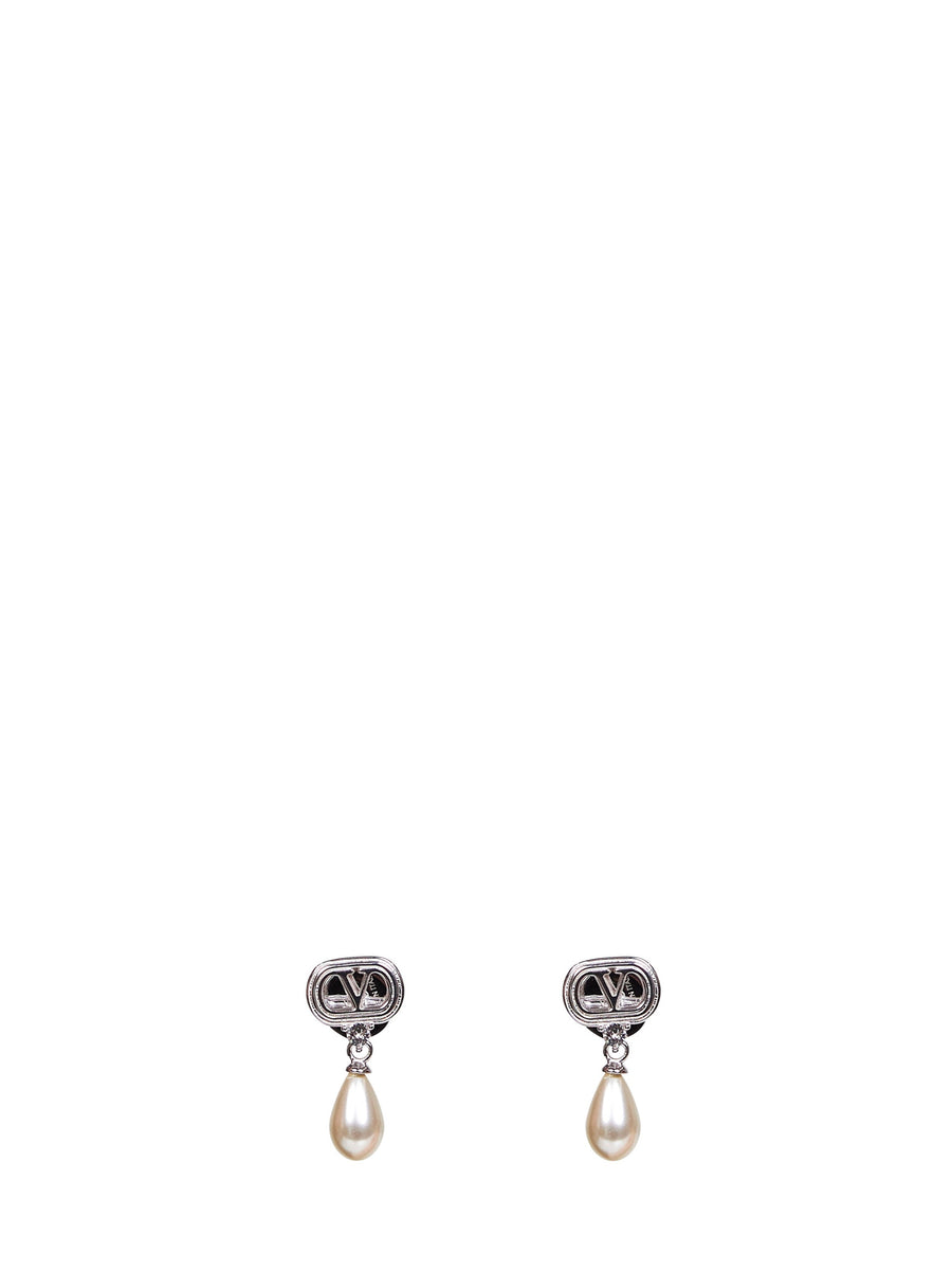 Drop Earrings Ovalette Silver Crystal