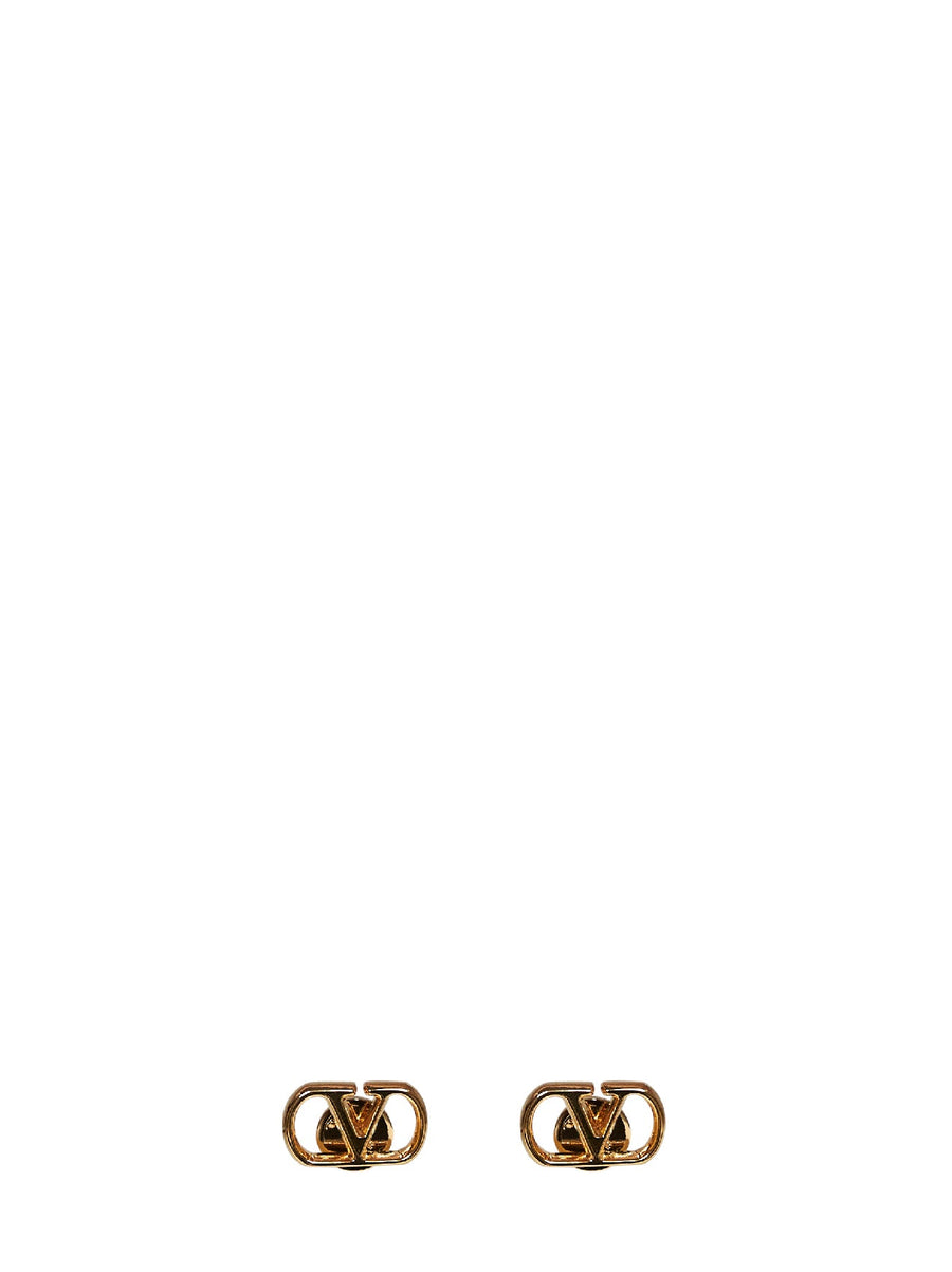 Earrings Vlogo Signature Gold Brass