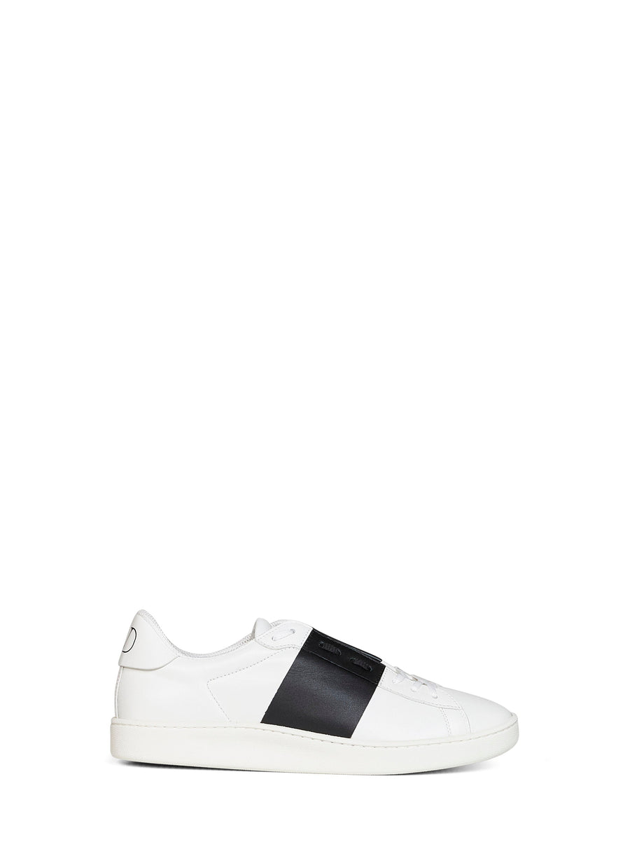 Sneakers Open Royco White-Black Nappa Multicolour Polyamide Trainers