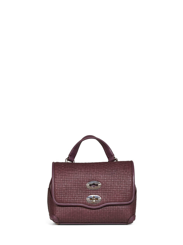 Handbag Baby Postina Purple Calf Leather Handbags