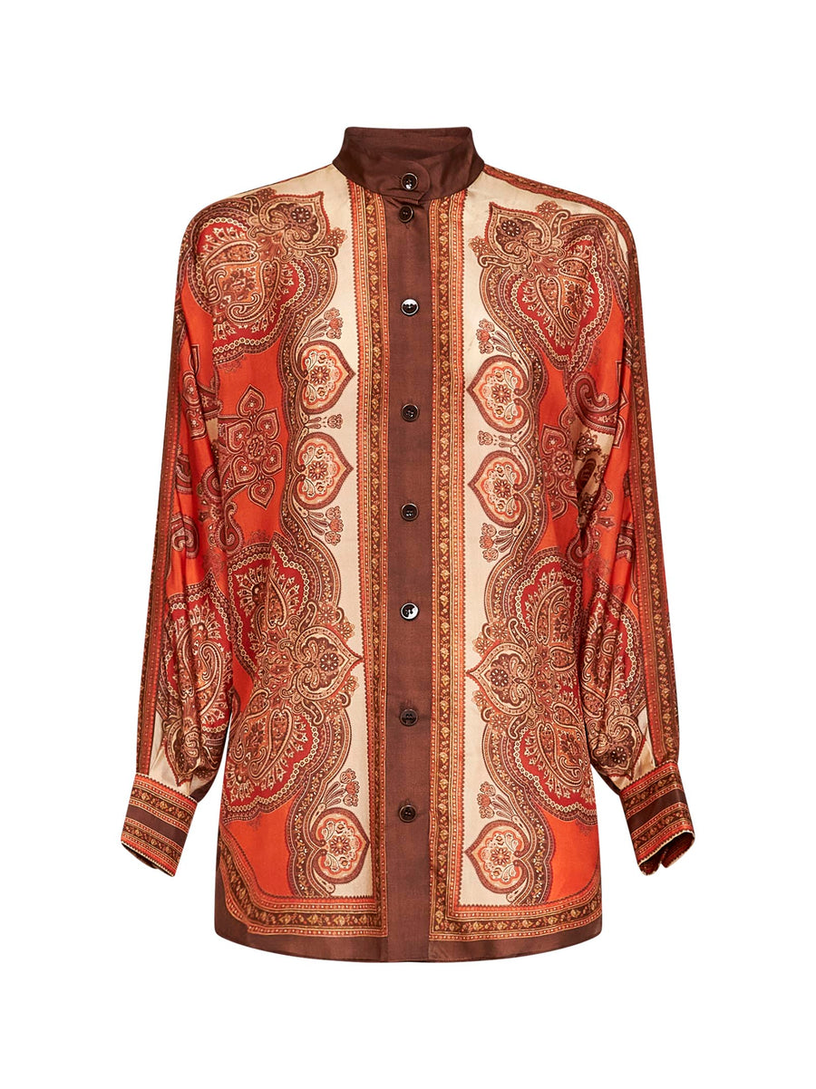 Shirt Mahon Dolman Tangerine Silk Multicolour