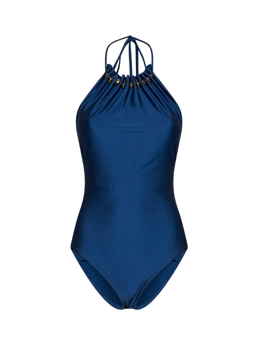 One-Piece Swimsuit Aster Dark Cobalt Blue Polyamide Swimwear