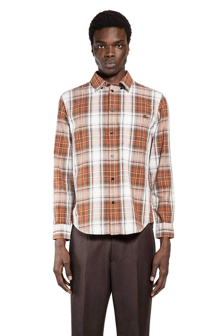 Burberry قميص رولاند — برتقالي
