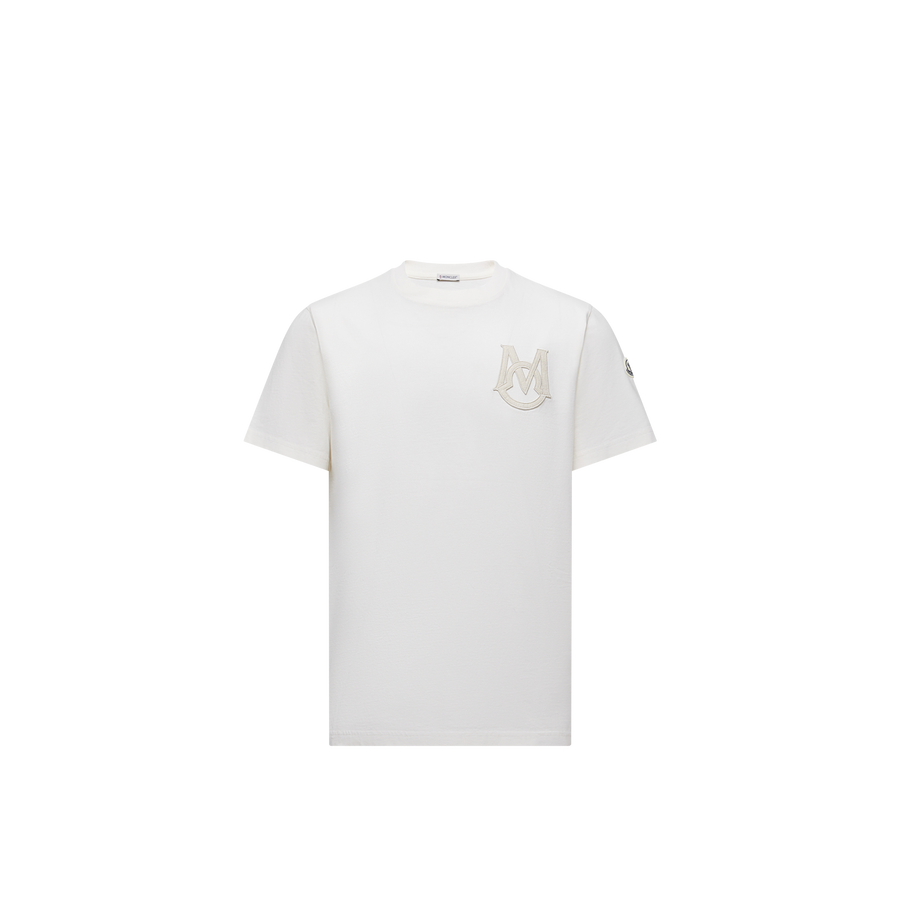 Moncler Logo-Embroidered T-Shirt — White