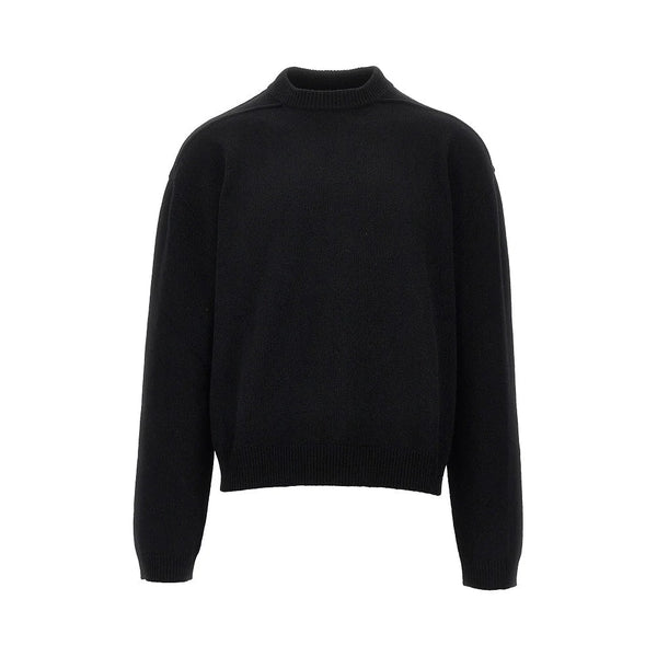 Rick Owens Wool Crew Neck Sweater — Black