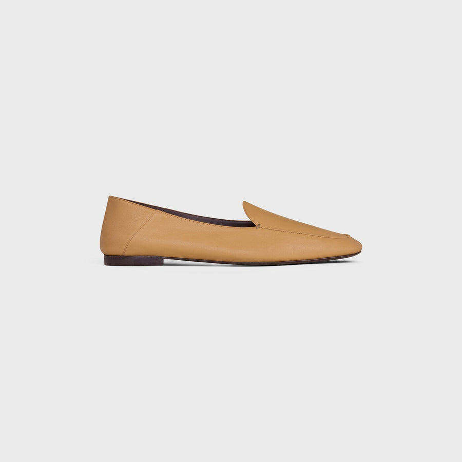 Celine Leather Slip-On Loafer — Brown