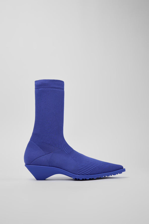 Camper Stretch Ribbed Knit Sneaker — Blue