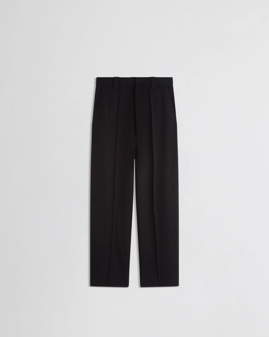 Phoebe Philo Oversized High-Waist Wool Trousers — Black