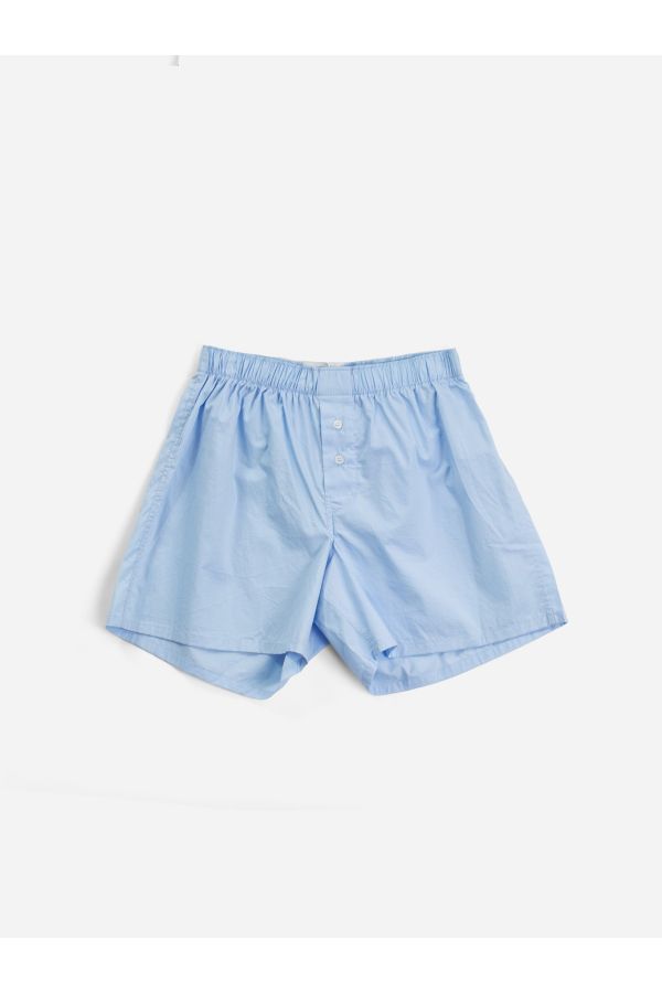 Handvaerk Poplin cotton boxer short in powder blue