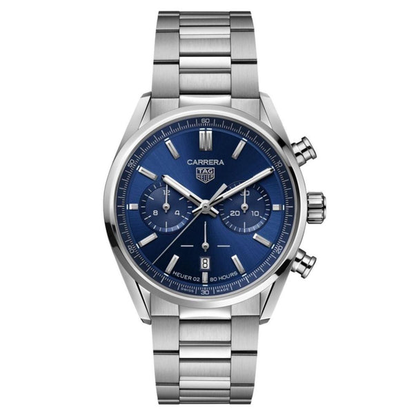 Tag Heuer Stainless steel case and bracelet watch in blue