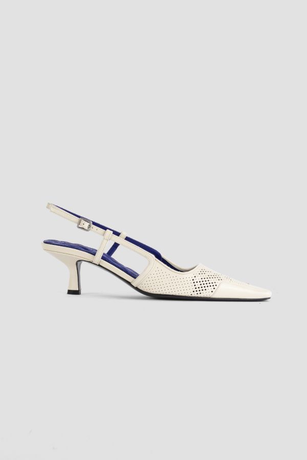 Burberry Leather slingback heel in beige