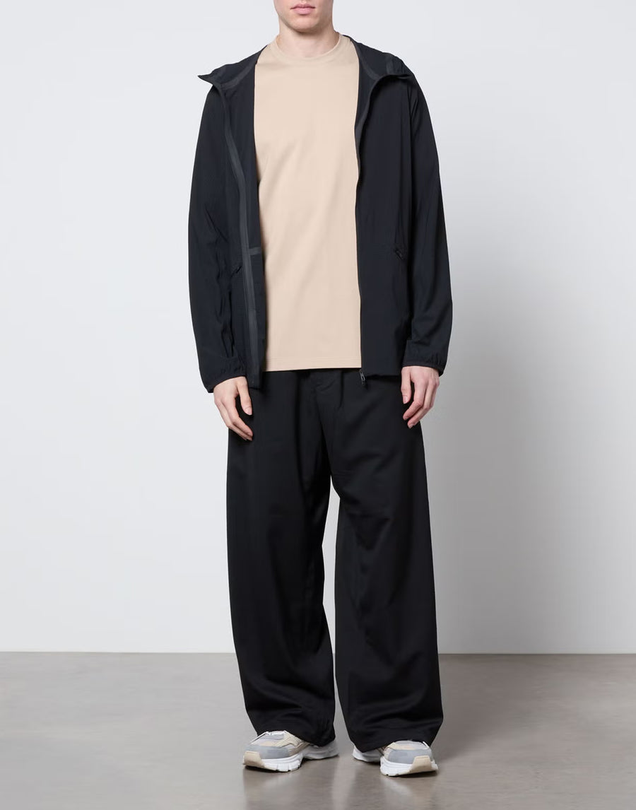 Y-3 Running Logo Ripstop Hooded Jacket — Black