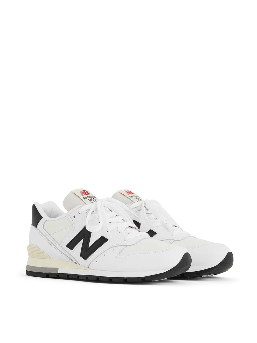 New Balance Leather and Mesh Sneaker — White