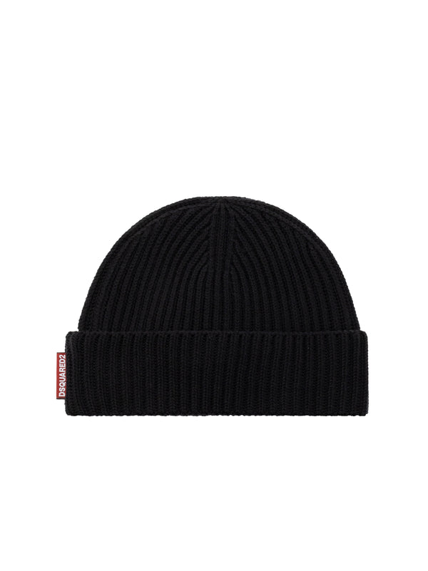 Dsquared2 KNM006501W067572124 Beanie & Scarf Set — Black