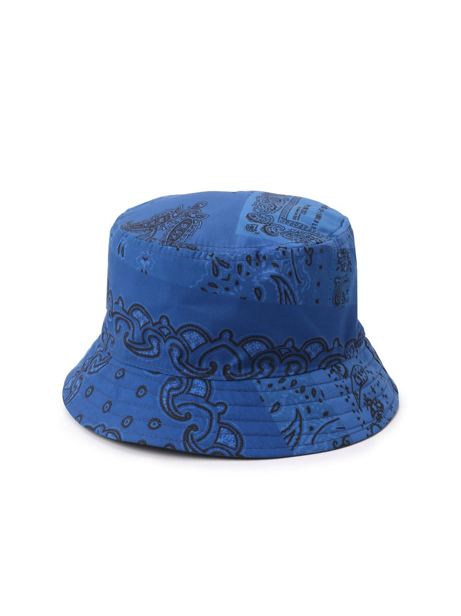 Kenzo FC55AC904F39 Paisley Bandana Logo Bucket Hat — Blue