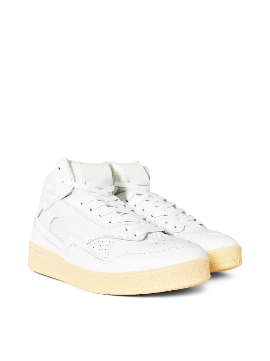 Jil Sander Basket Hi Sneaker — White