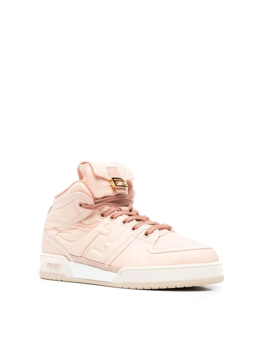 Fendi Match Baguette Mid-Top Sneakers — Pink