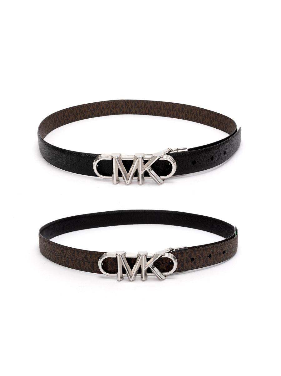 Michael Kors Reversible Monogram Belt — Black