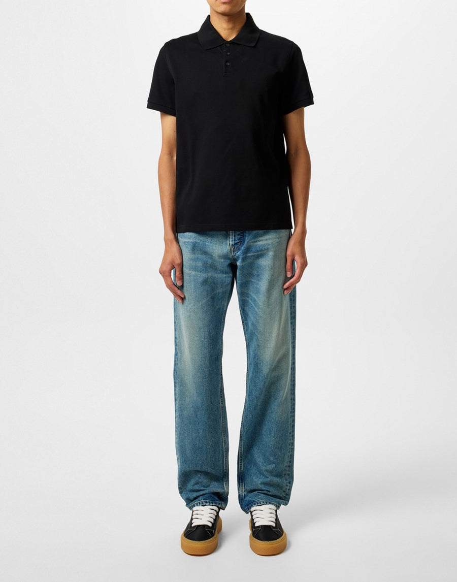 Saint Laurent Cassandre Polo Shirt — Black