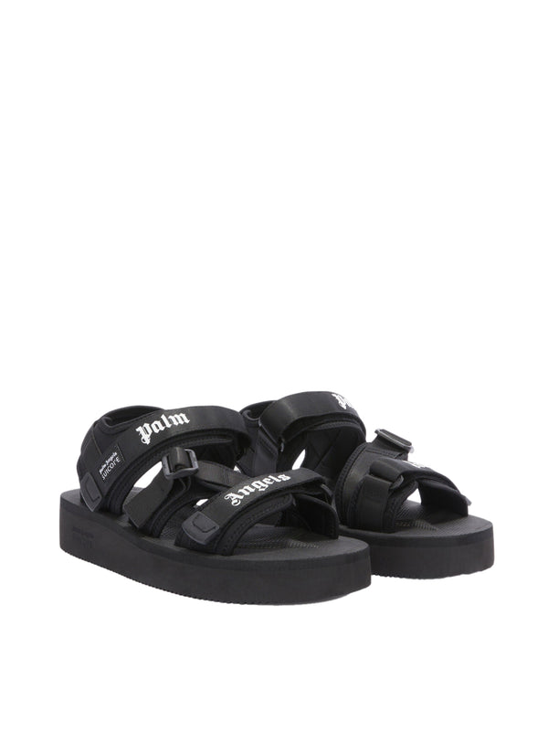 Palm Angels Logo-Embellished Sandal — Black