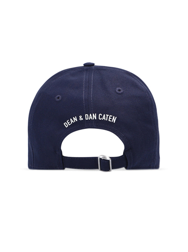 Dsquared2 BCM041305C04312M190 Icon Logo Cotton Baseball Cap — Blue