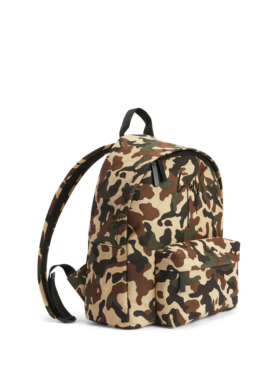 Giuseppe Zanotti Camouflage Logo Backpack — Multicolor